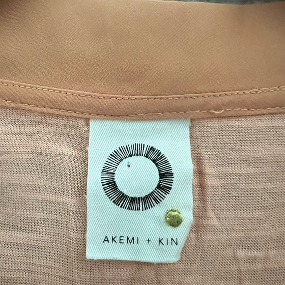 AKEMI + KIN Anthropologie Beaded V Neck Top Blouse - Picture 5 of 9